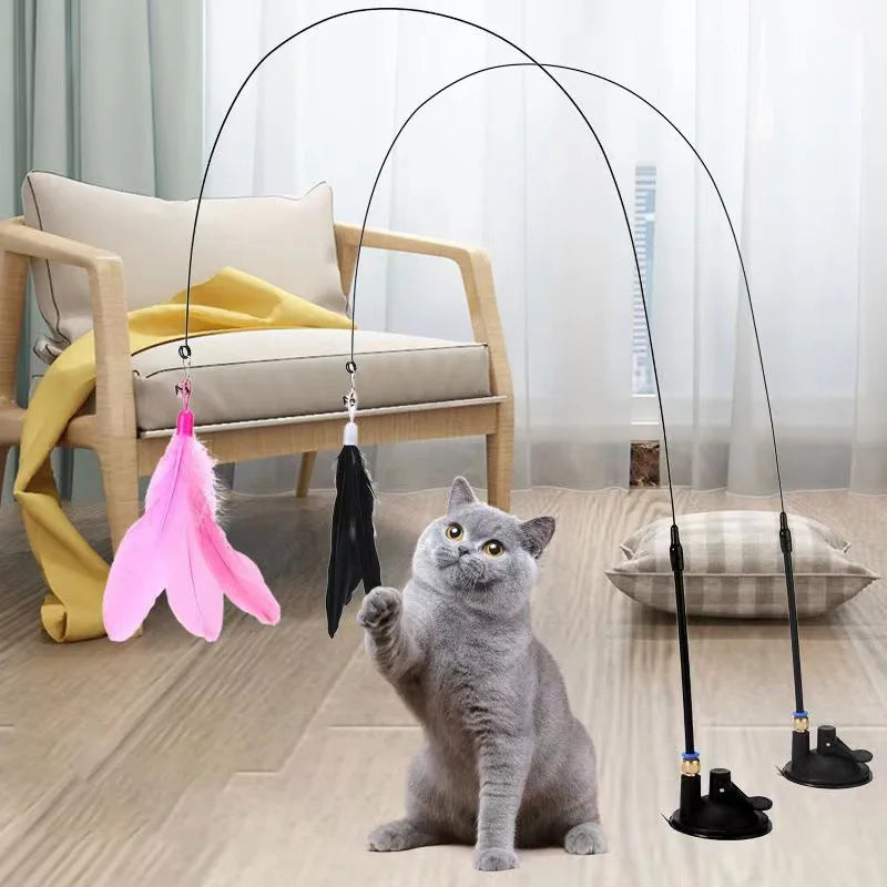 Feline FunSticks: Interactive Feather Play